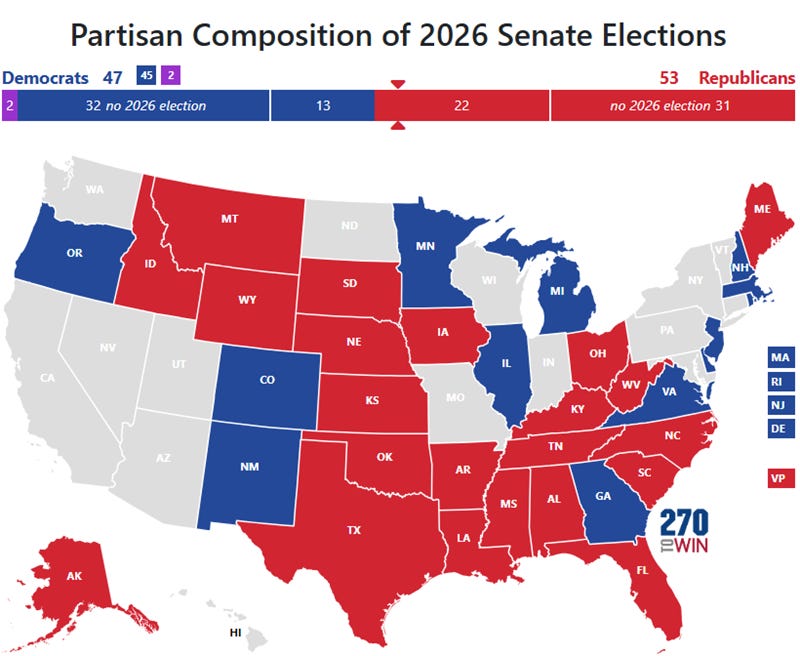 The 10 most competitive 2026 Senate races