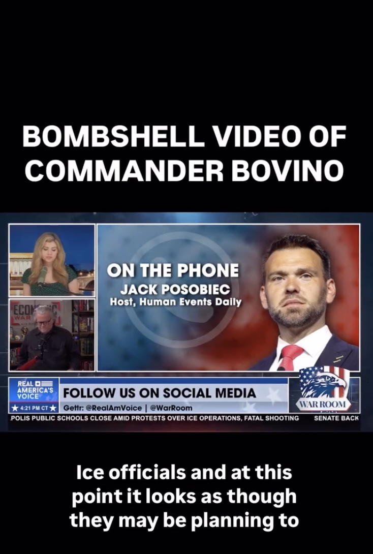 “We’re going to see more targeted attacks on ICE officials. And at this point, it looks as though they may be planning to ass@ssinate Commander Bovino.”