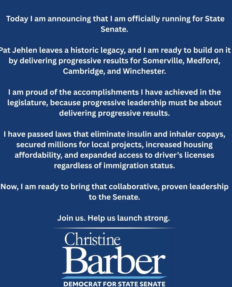 Today I’m announcing that I’m running for State Senate.