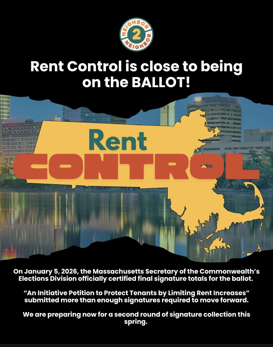 Because of the hard work and commitment of community members like you, “An Initiative Petition to Protect Tenants by Limiting Rent Increases” submitted 88,132 certified signatures, far exceeding the 74,574 signatures required to move forward.