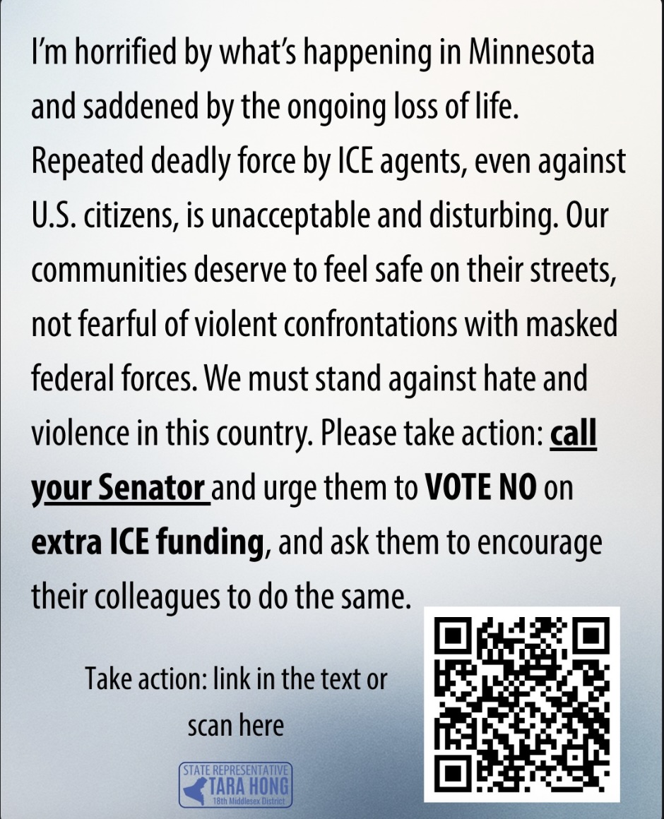 I’m horrified by what’s happening in Minnesota and saddened by the ongoing loss of life. 