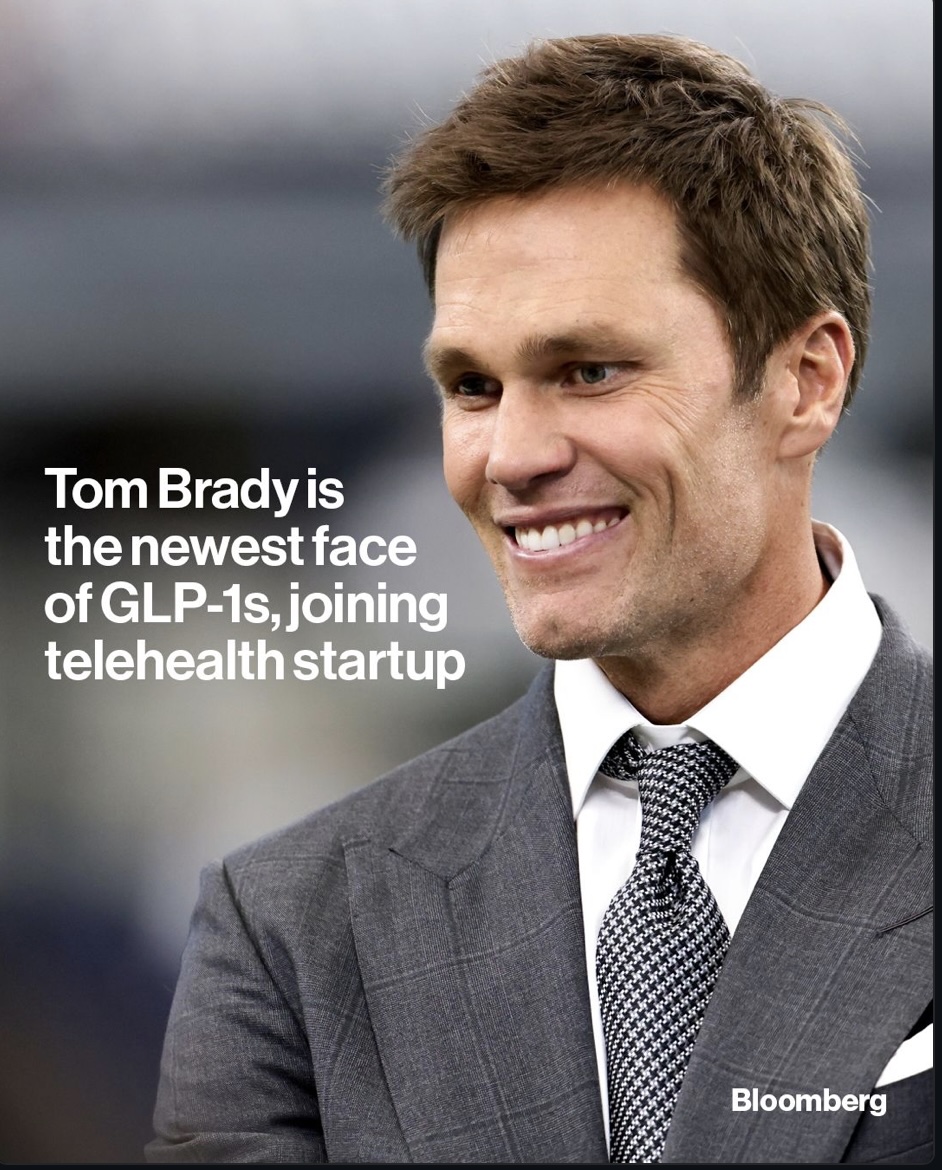 Tom Brady is bringing together two of America’s favorite pastimes: football and weight-loss drugs.
