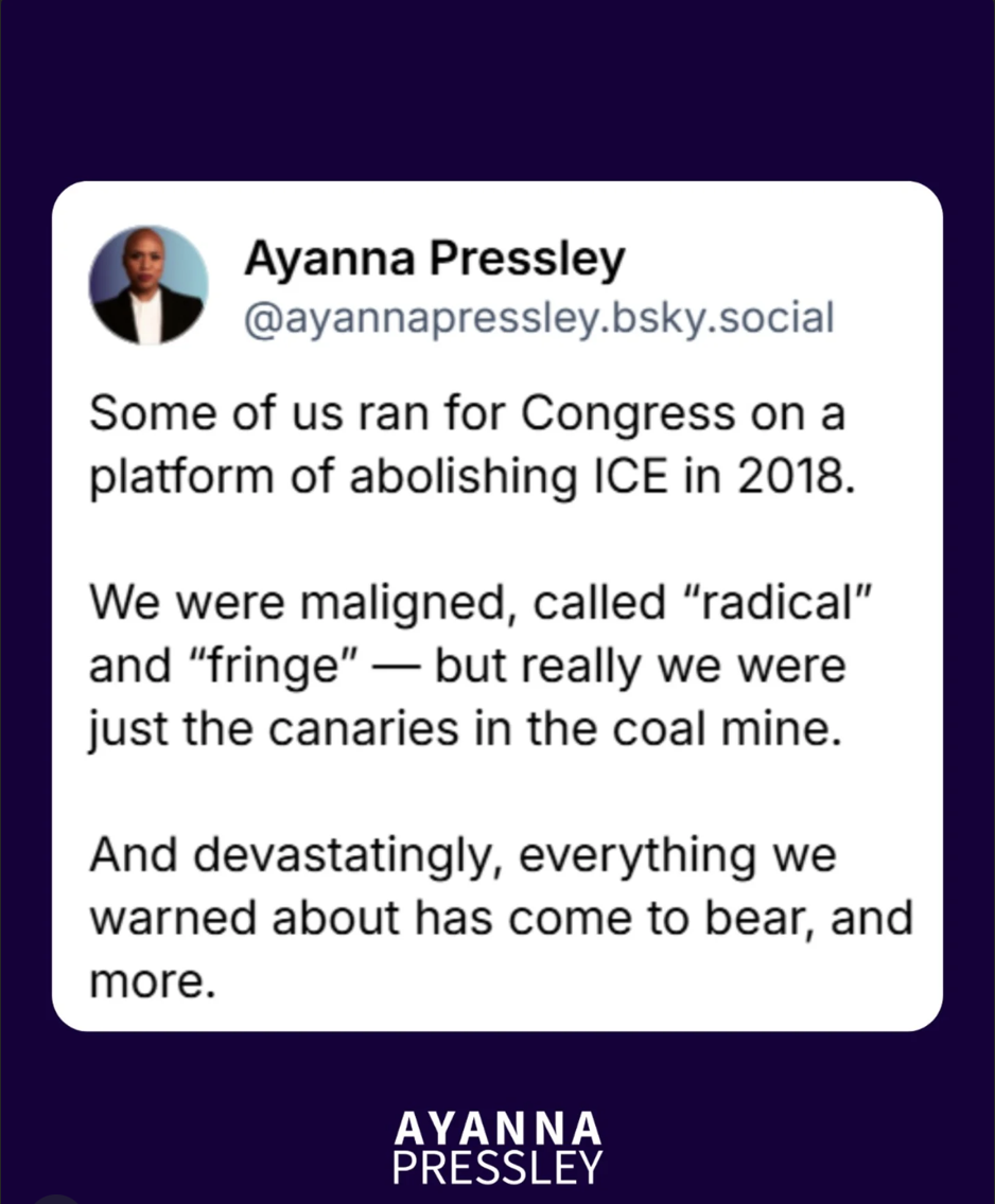 Some of us ran for Congress on a platform of abolishing ICE in 2018.