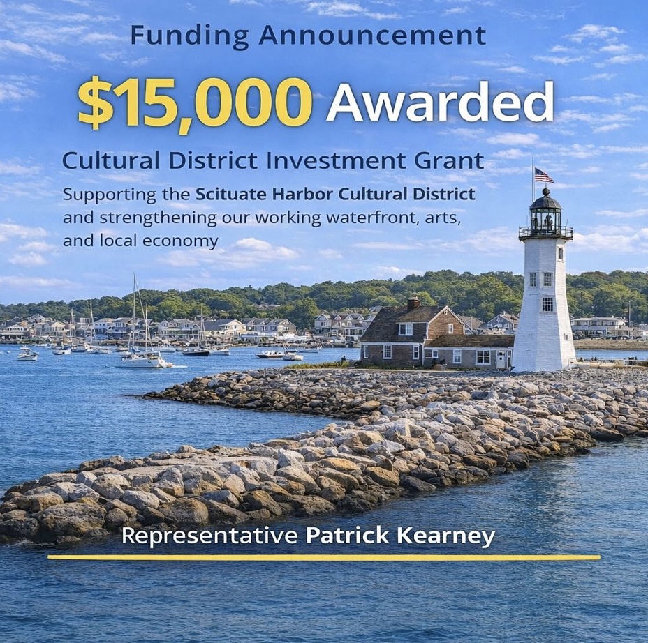 I’m happy to announce that the Scituate Harbor Cultural District has received $15,000 through the Massachusetts Cultural Council’s FY26 Cultural District Investment Grants.