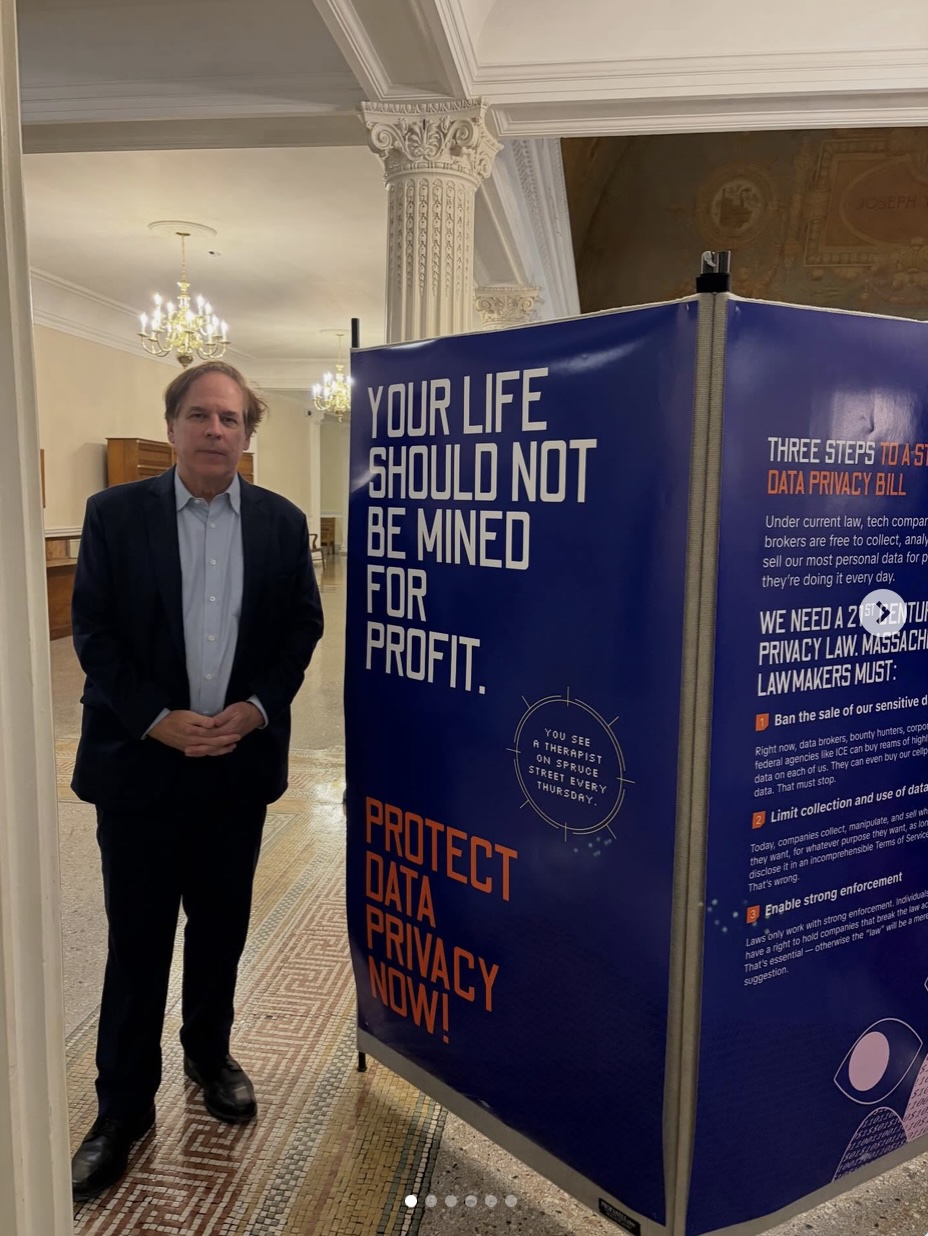 Last week the @aclu_mass put up an exhibition in the State House on the importance of data privacy legislation!