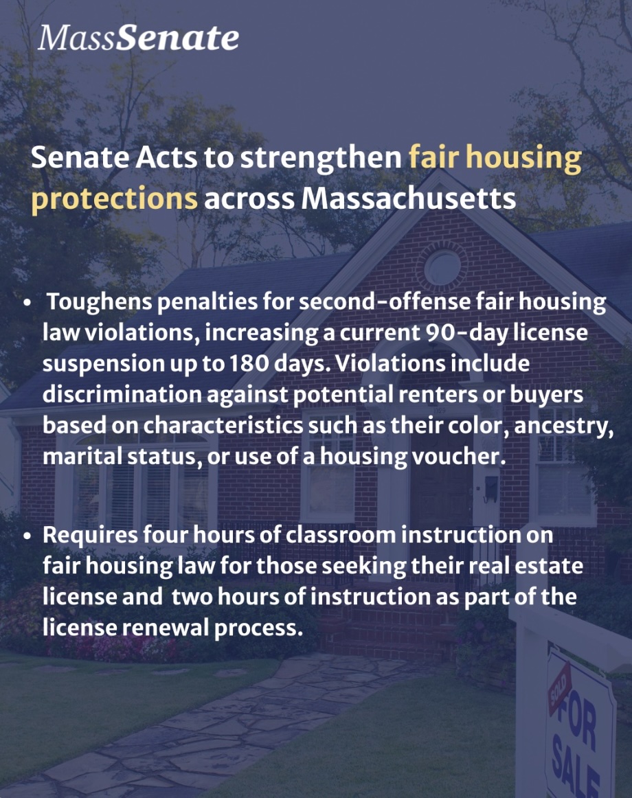 As the Trump administration works to weaken federal fair housing law, the Massachusetts Senate took action today to give everyone a fair shot at access to housing by passing An Act regarding fair housing practices in the Commonwealth.