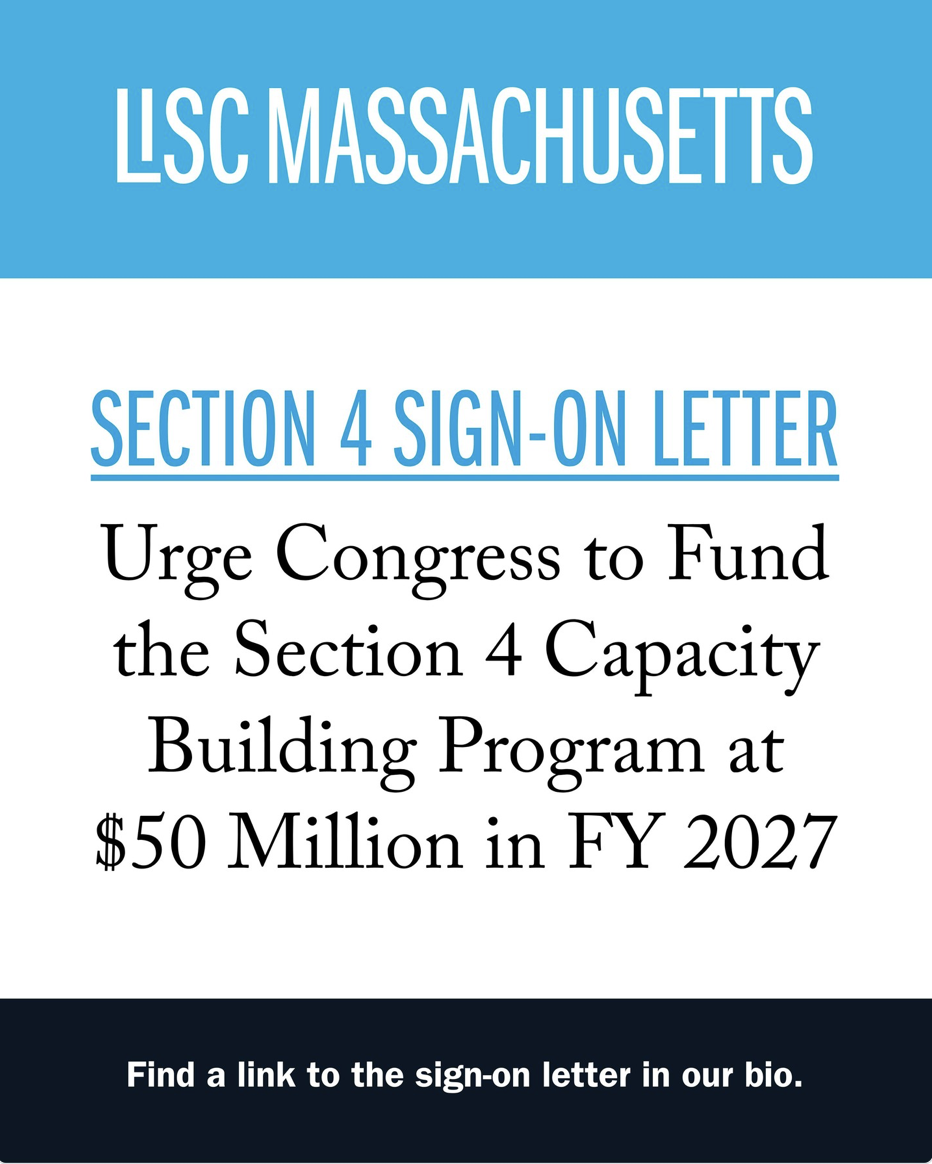 When LISC received a termination notice for HUD Section 4 Funding last year, YOUR support helped us make the case that this work matters, and got the funding reinstated.