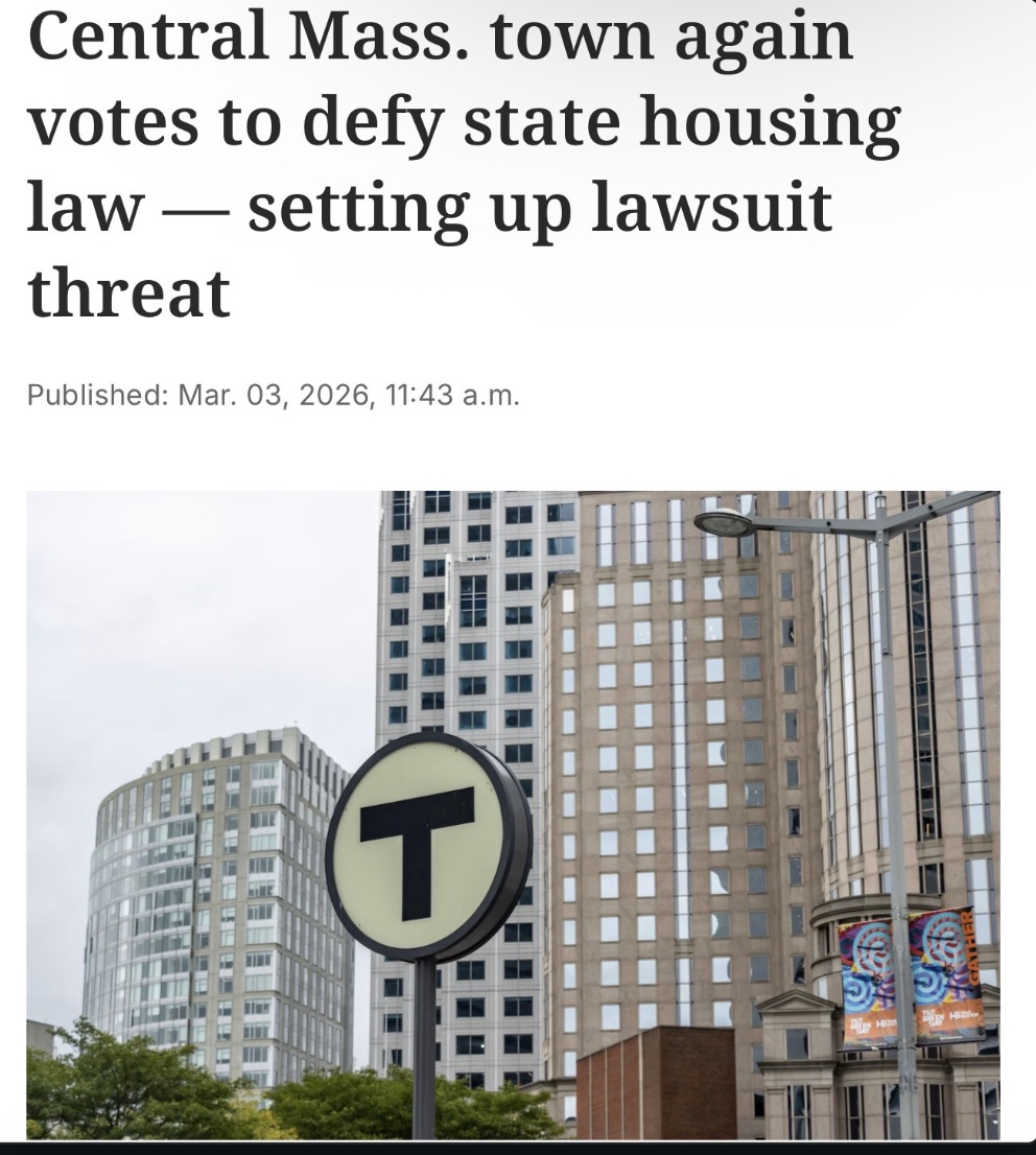 Another town has revolted against Mike Kennealy’s MBTA Communities Act.