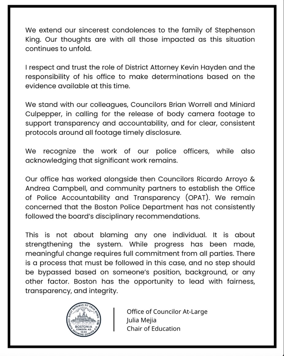 A difficult moment for our community.