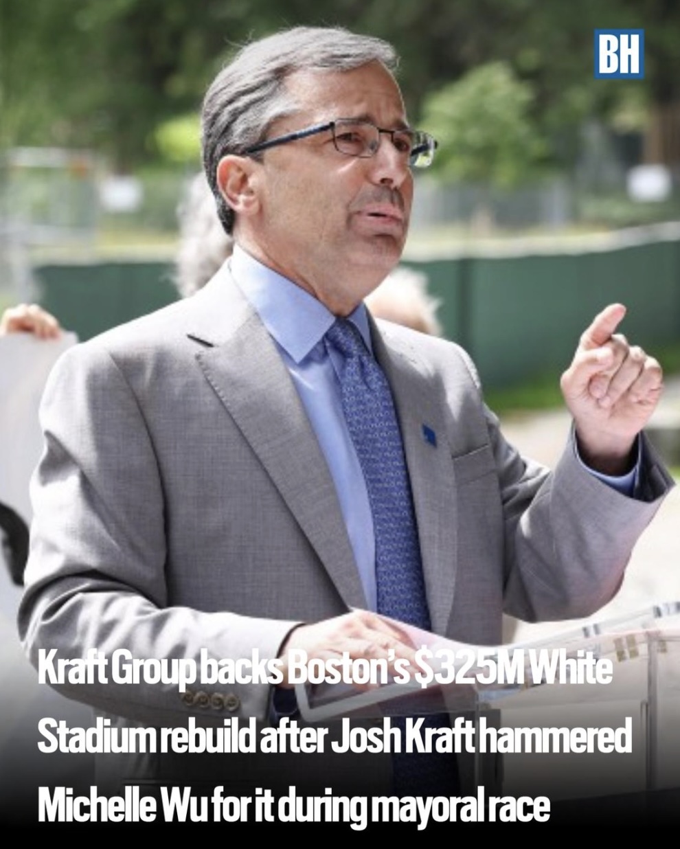 In a twist, the Kraft-Group owned New England Revolution is backing Boston’s $325 million public-private rebuild of White Stadium after Josh Kraft hammered the project throughout his losing mayoral campaign last year.