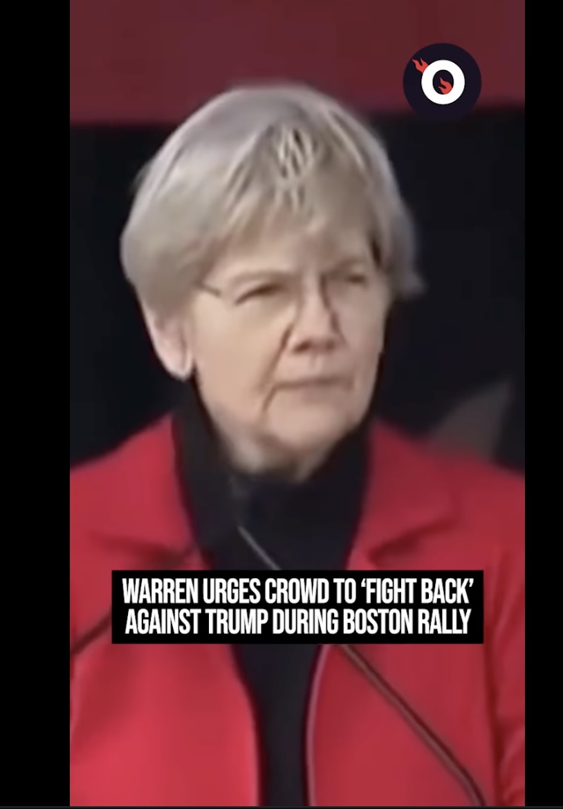 Sen. Elizabeth Warren (D-MA) on Saturday urged attendees at a "No Kings" rally in Boston to "fight back" against the Trump administration.