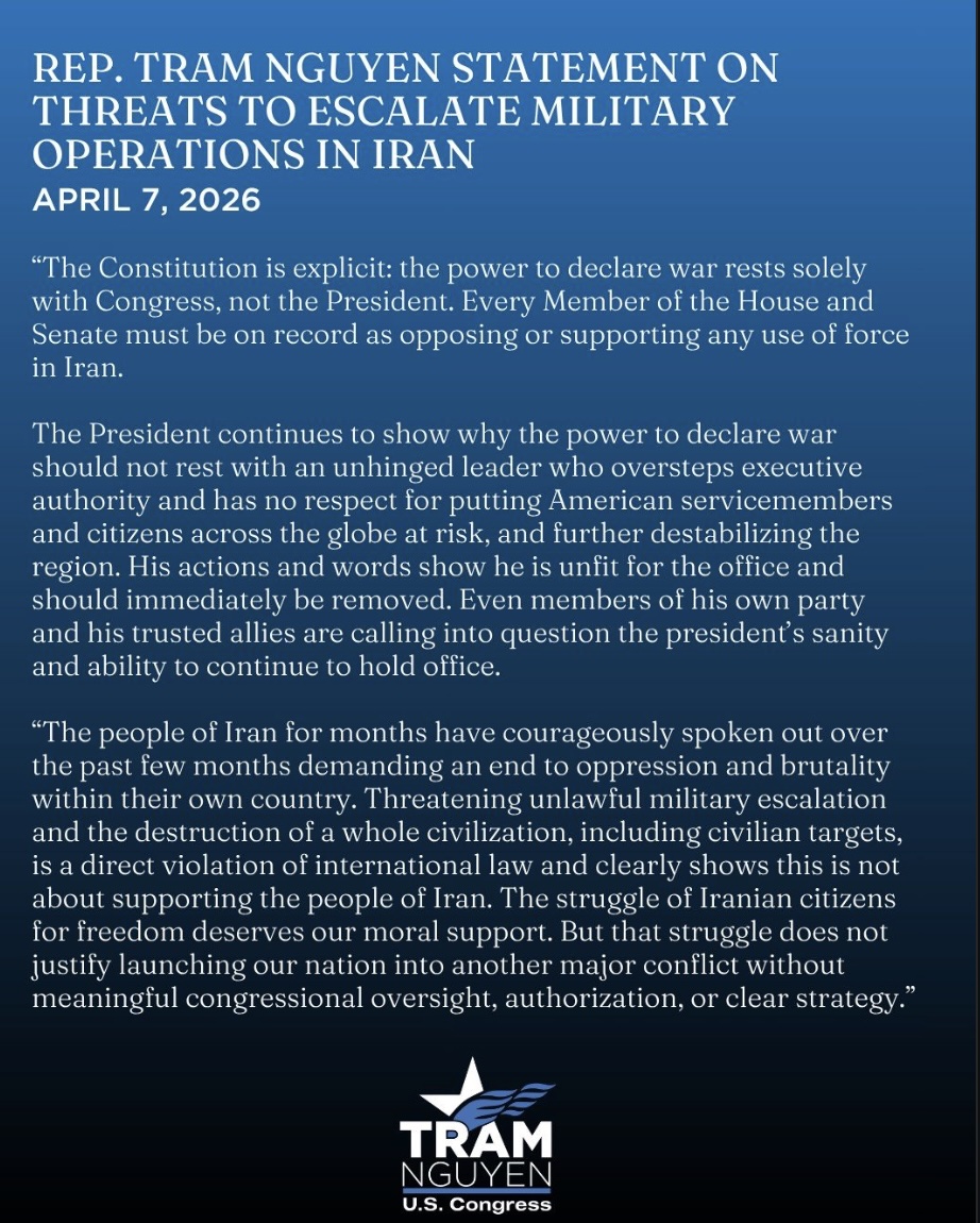 President Trump’s actions and words show he is unfit for the office and should immediately be removed.