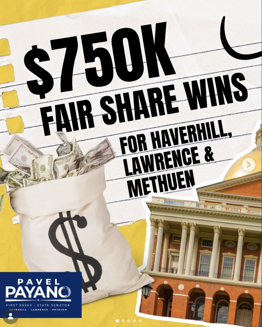 Fair Share funding is making its way back into our communities, and I was proud to secure $750,000 for Haverhill, Lawrence, and Methuen through this supplemental budget.
