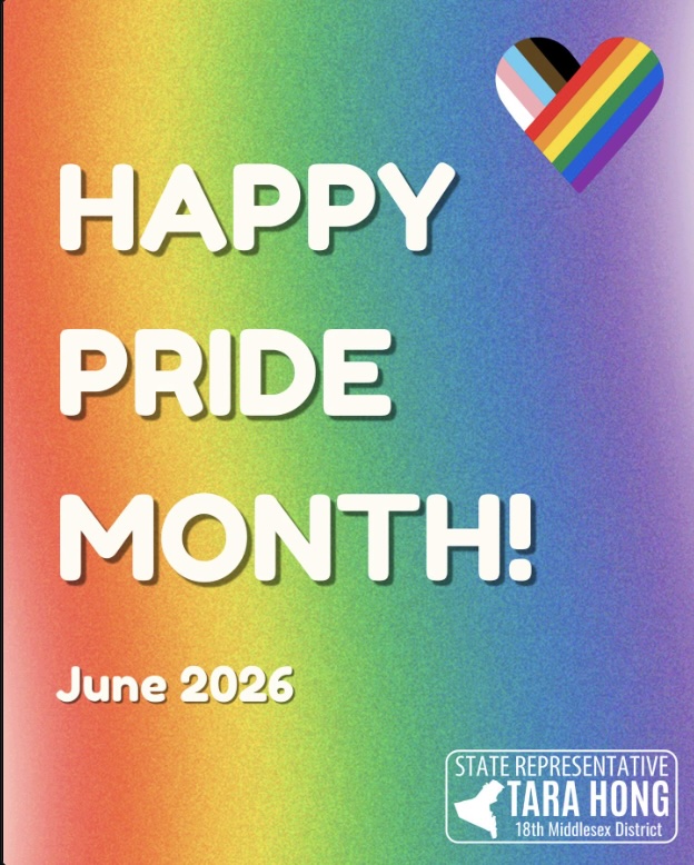 Happy Pride Month to everyone in the 18th Middlesex District and beyond! 