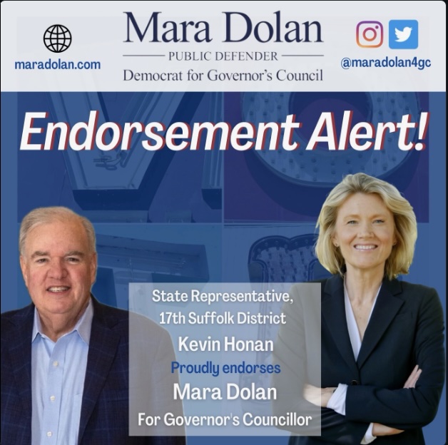 Very proud to have earned the endorsement of @repkevinhonan!