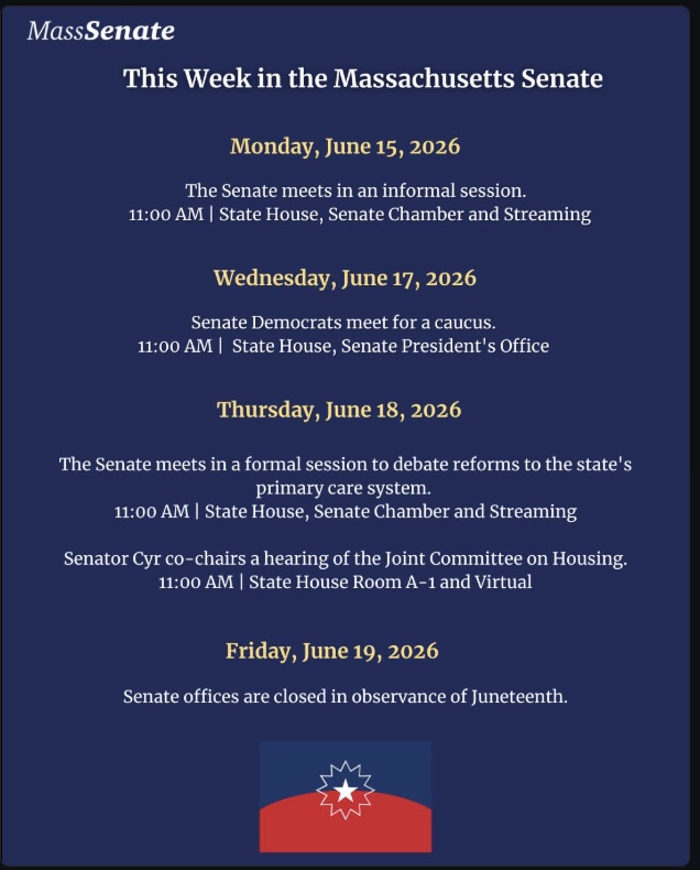 This week in the Massachusetts Senate. #mapoli