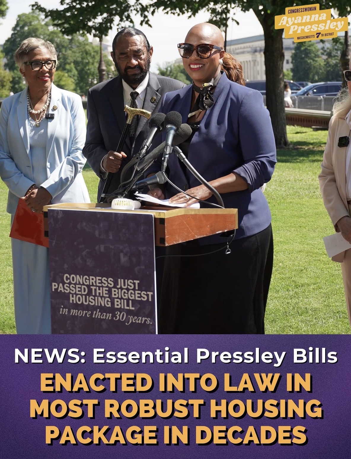 I’m proud to deliver essential housing resources to families in the #MA7 & throughout the country.