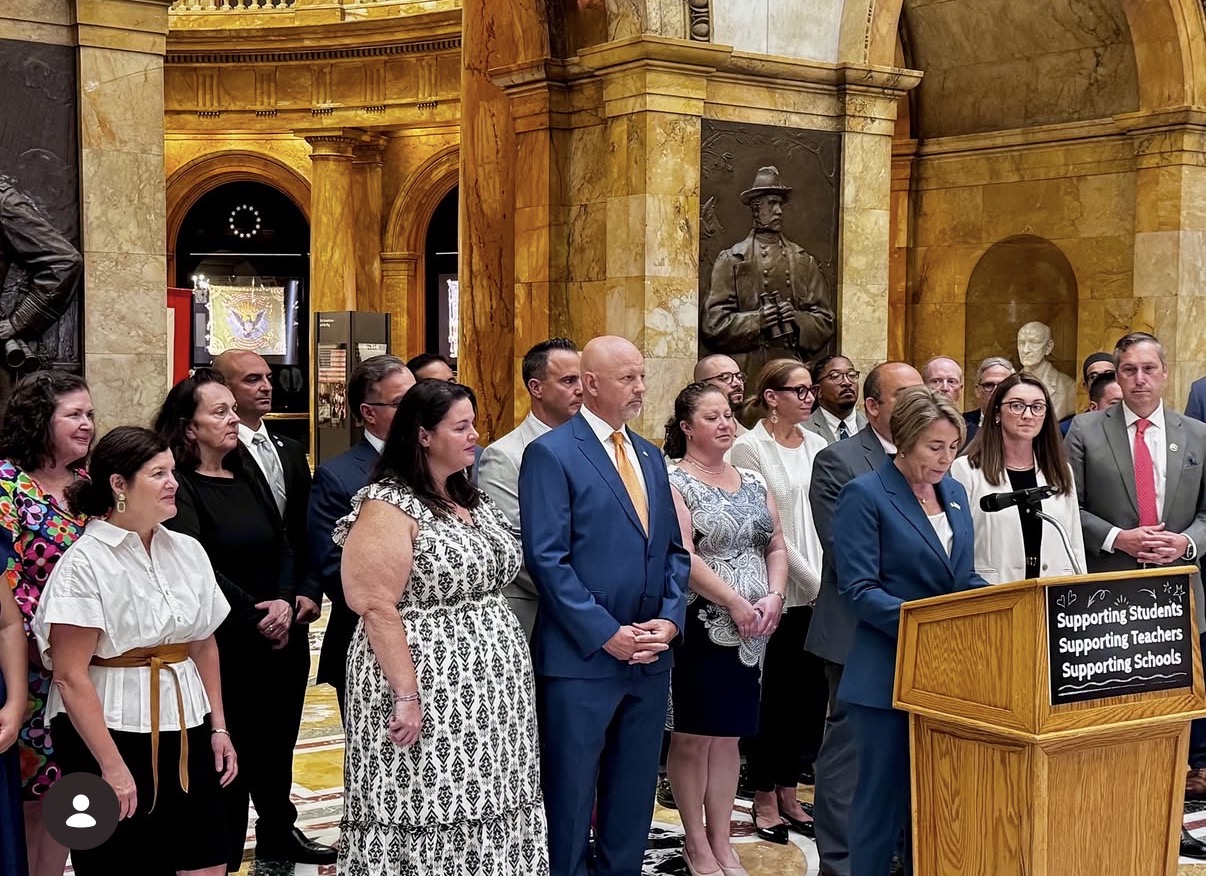 Today, @bostonteachersunion President Erik Berg along with @salemteachersunion VP Karen Tucker & Para Chair Barbara McLellan joined Gov. Healey as she introduced...