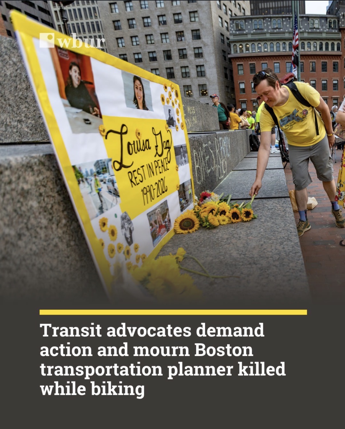 Transit advocates demand action and mourn Boston transportation planner killed while biking