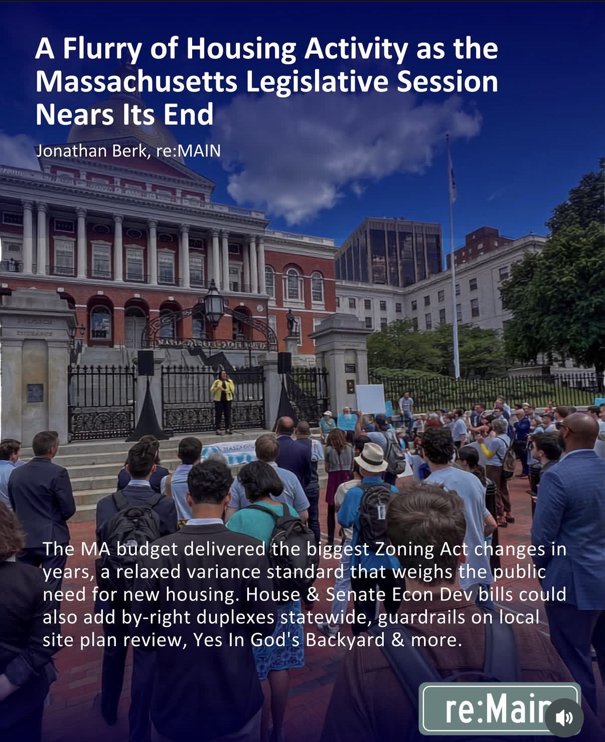 A Flurry of Housing Activity as the Massachusetts Legislative Session Nears Its End