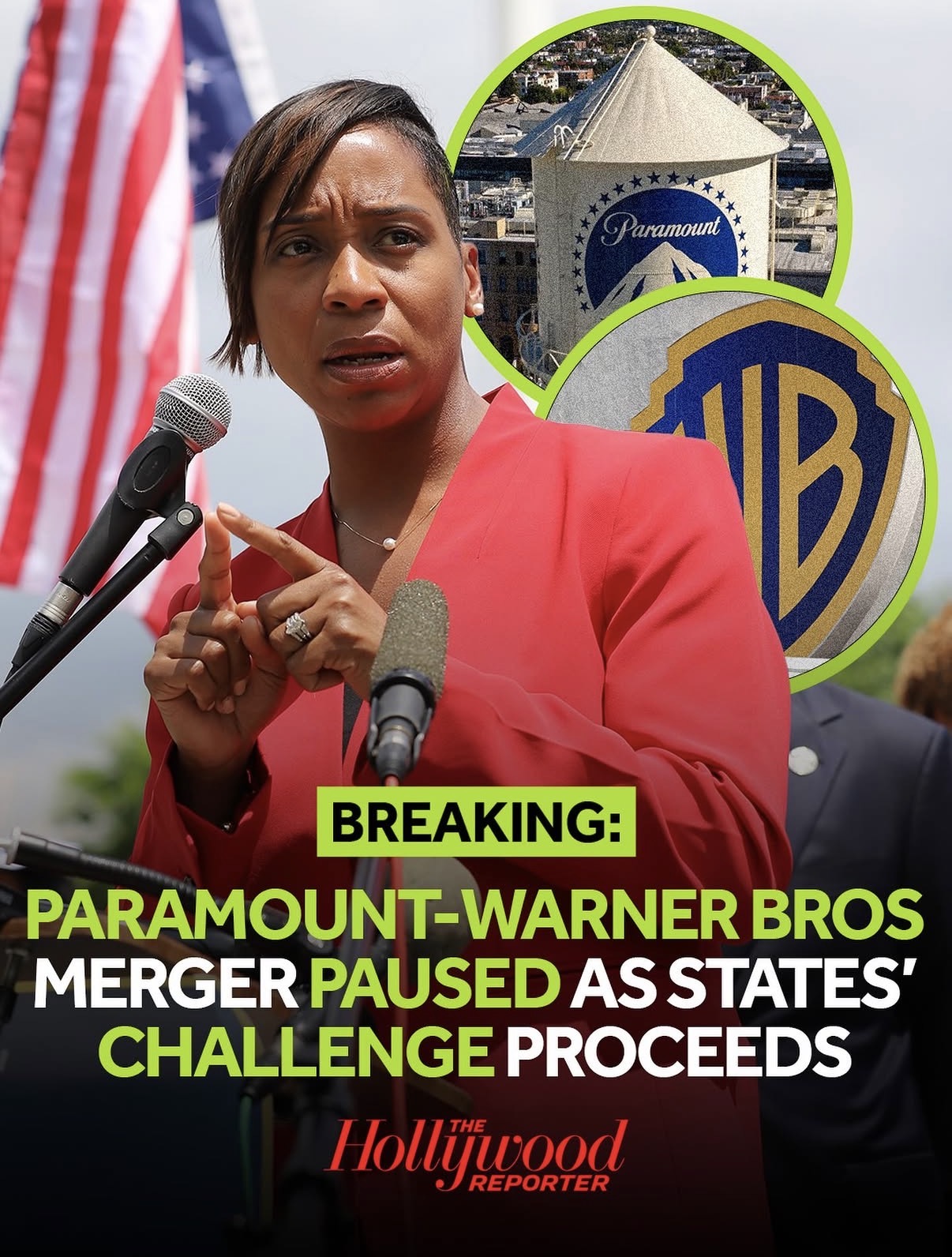 HUGE WIN: The courts just granted our request to temporarily block the $110 billion merger of Warner Bros. and Paramount while our lawsuit continues.