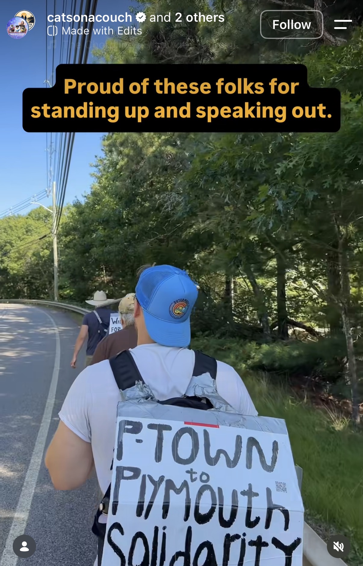 These folks set off from the outermost point of Massachusetts on Sunday night, headed for Plymouth, Mass. Plymouth County Correctional Facility is currently being used to detain those kidnapped by ICE, but many don't know it exists. 