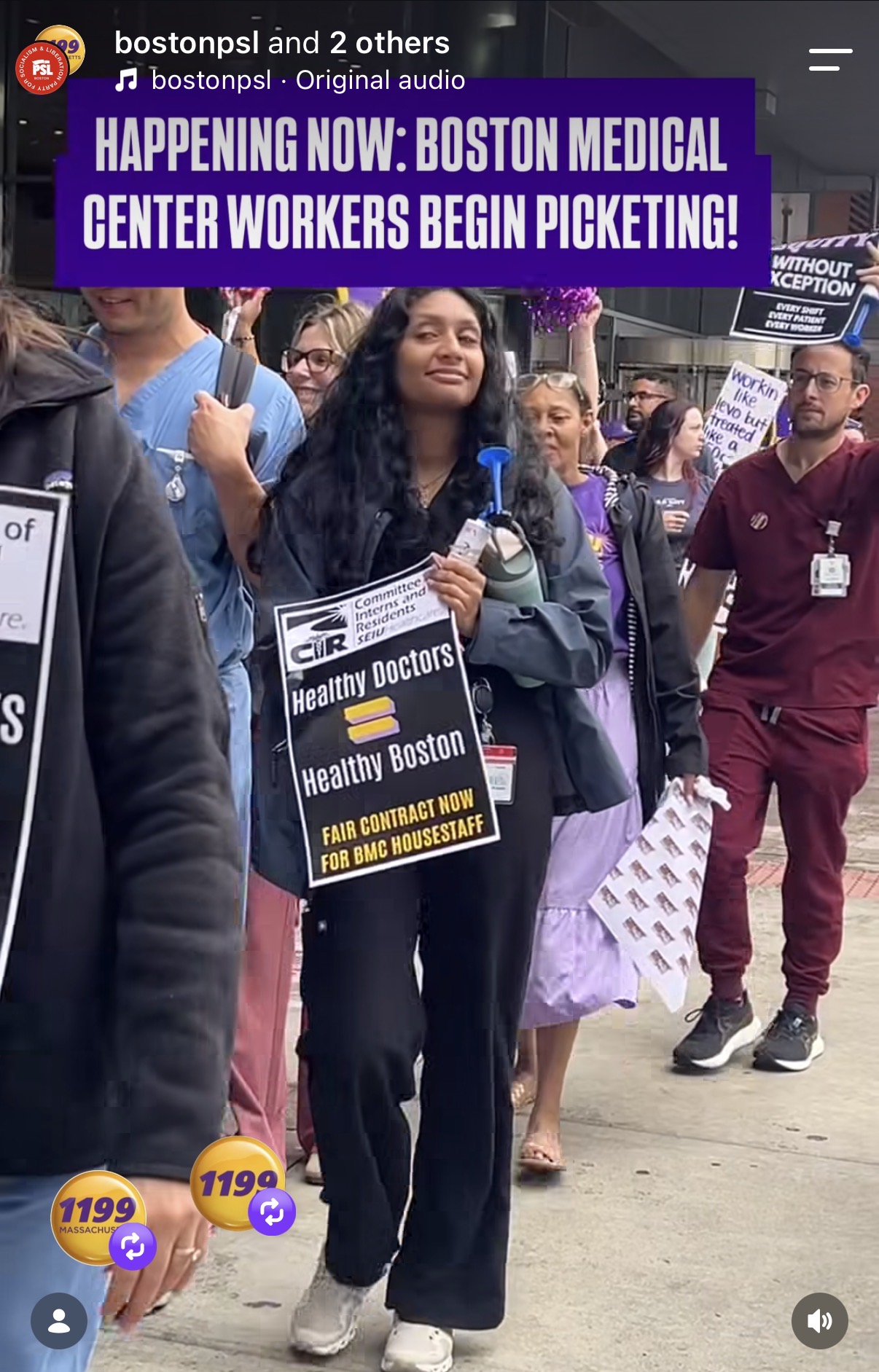 Boston Medical Center workers are on the picket line!