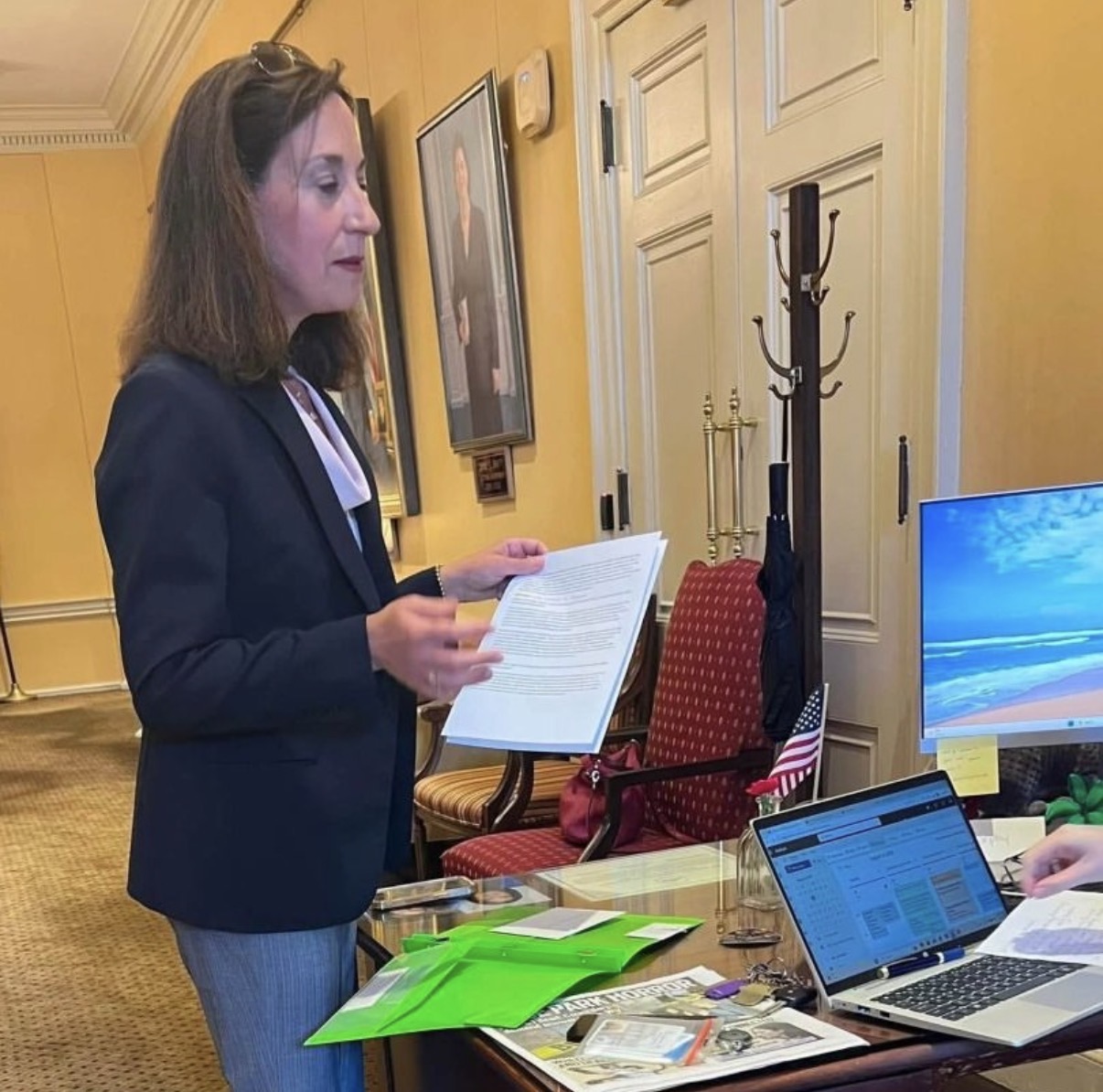 Gov. Healey receives our proposed amendment to late-term abortion bill. MCFL President Myrna Maloney Flynn on Tuesday delivered a proposed amendment to Governor Maura Healey's office, urging the governor to return the recently...