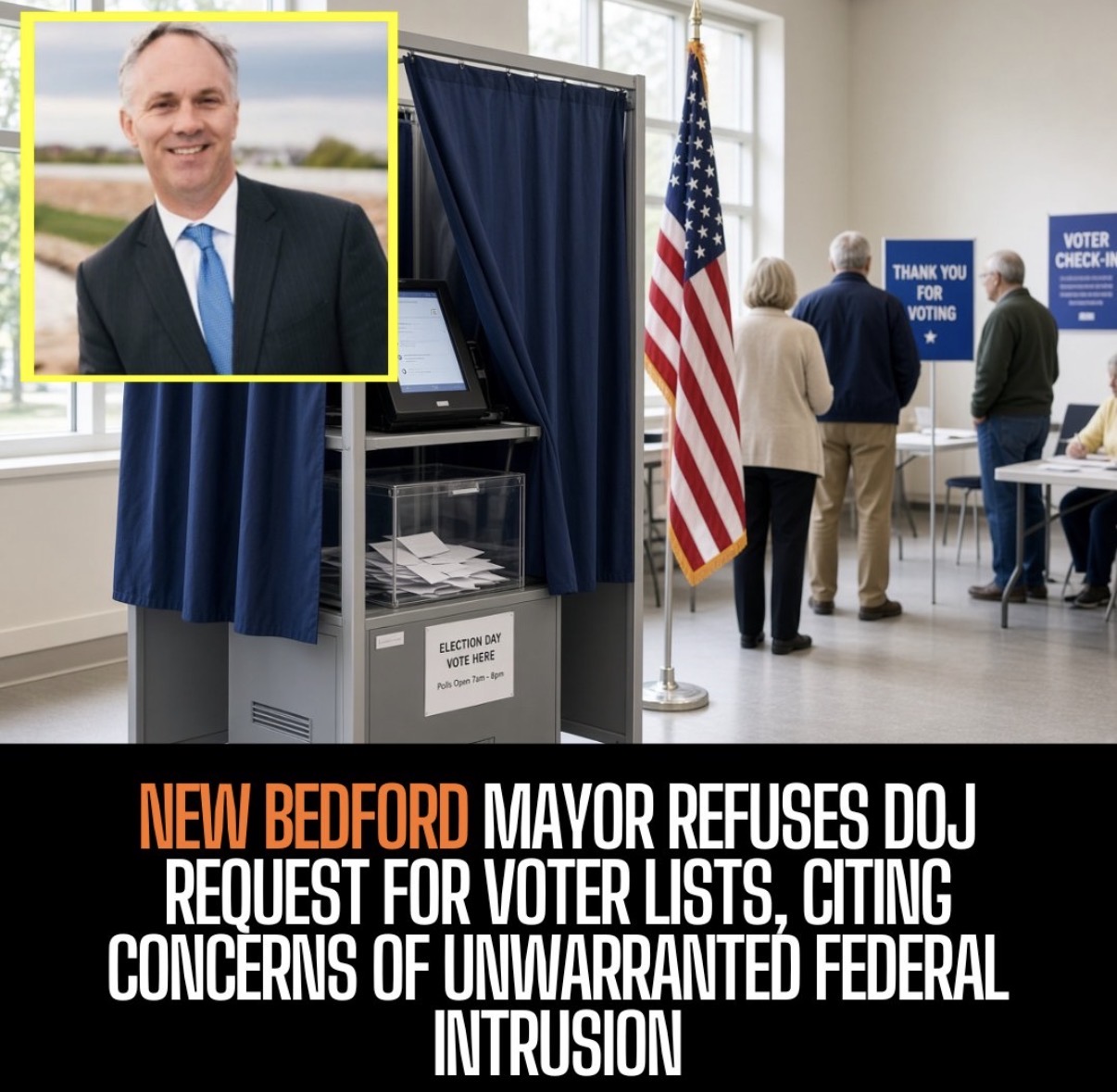 Mayor Mitchell issued the following statement Tuesday morning regarding the non-binding federal request for New Bedford voter information: "Last month, the city received a non-binding request from the Civil Rights 