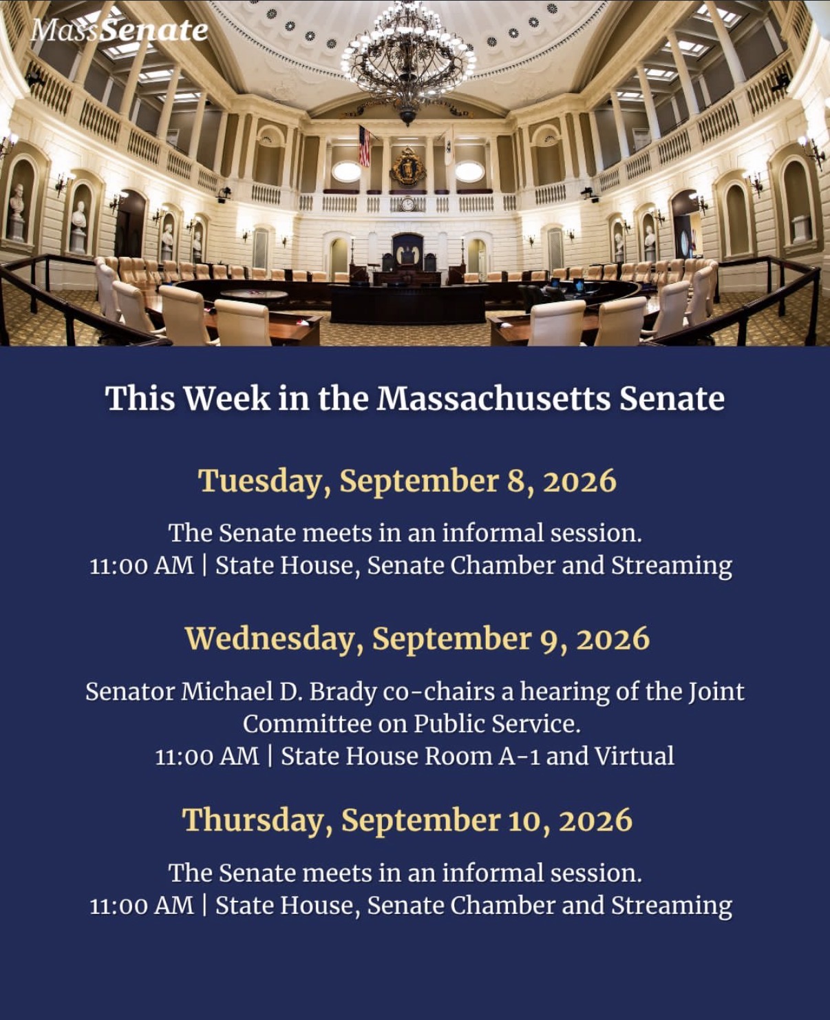 This week in the Massachusetts Senate. #mapoli