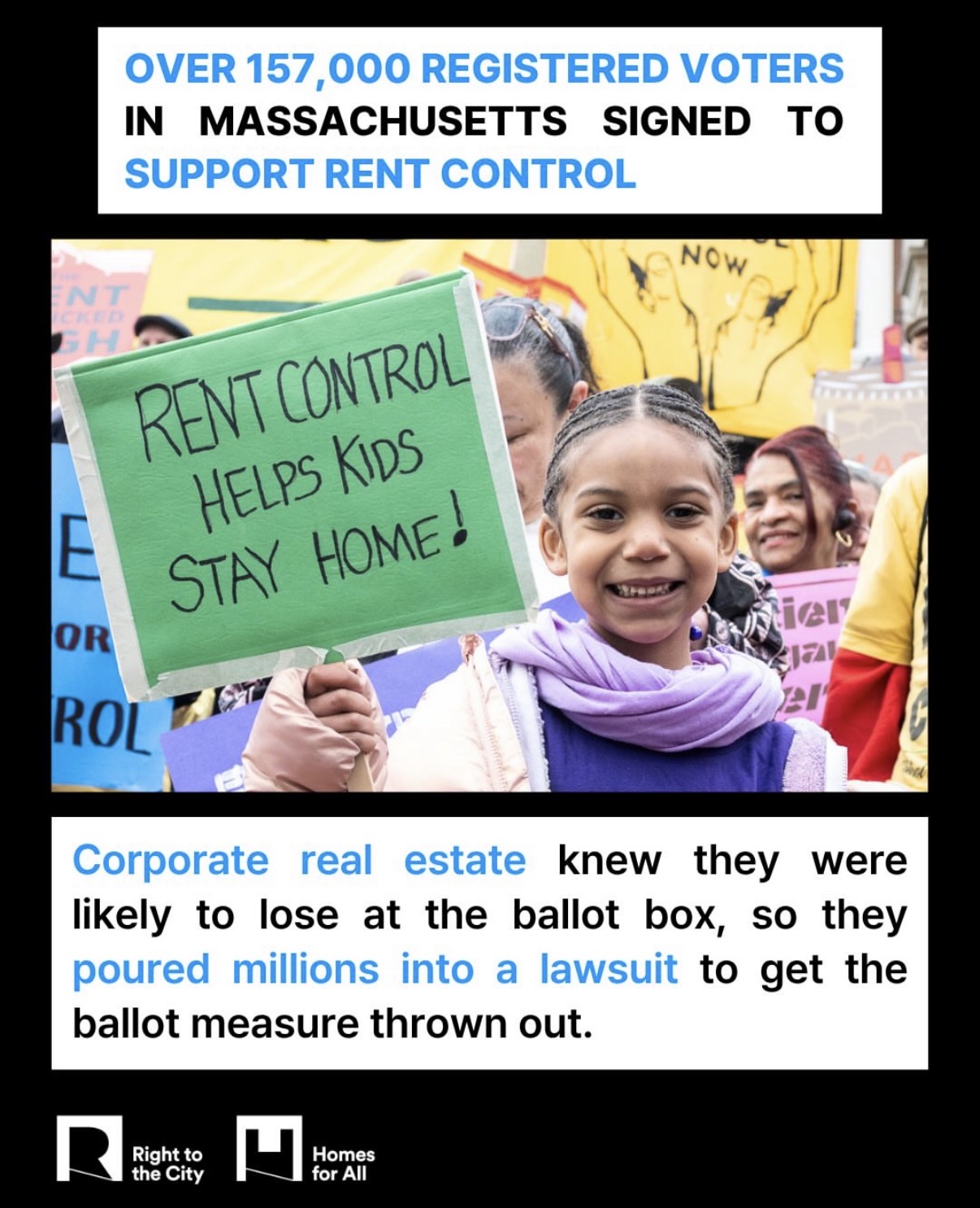 In Massachusetts, tenants built a movement for rent control. Homes For All Massachusetts organizers collected over 157,000 signatures in support of a rent control ballot initiative that Massholes should have had a chance to vote for in November.