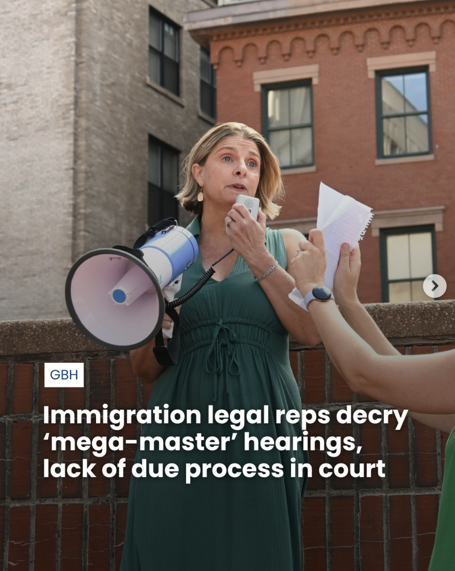 We joined at least 50 immigration attorneys, clerks, and advocates rallying outside Boston's immigration court last week, chanting for fair hearings and judges who actually show up in person.⁠