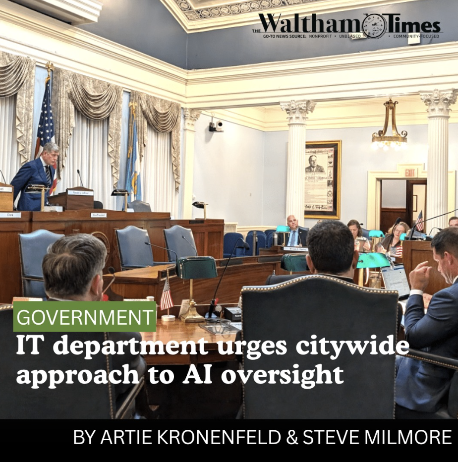 Waltham’s municipal employees are starting to use artificial intelligence tools in their work, but IT director Donald Aucoin says the city’s still in the “infancy stages” of using AI.