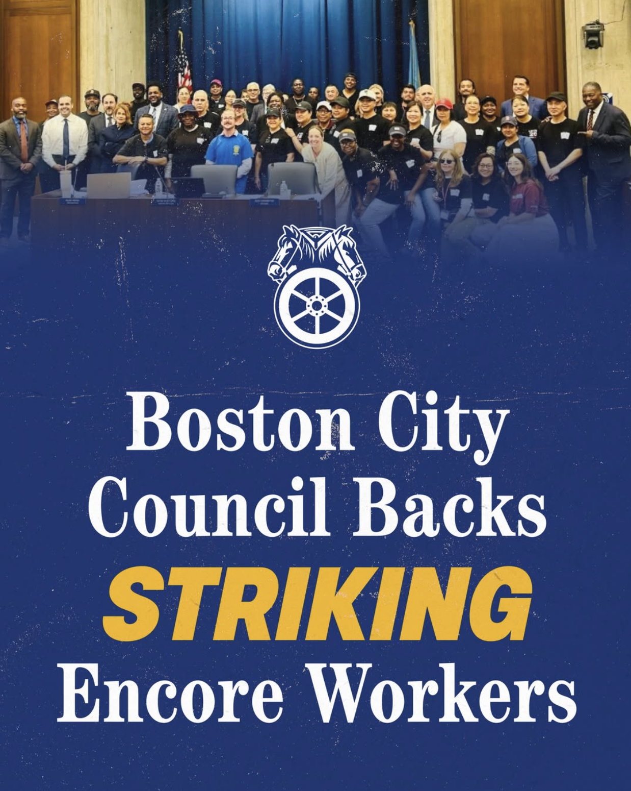 InstagramThe Boston City Council has unanimously voted to support the 1,300 striking workers at Encore Boston Harbor, which includes 211 workers represented by Teamsters Local 25.