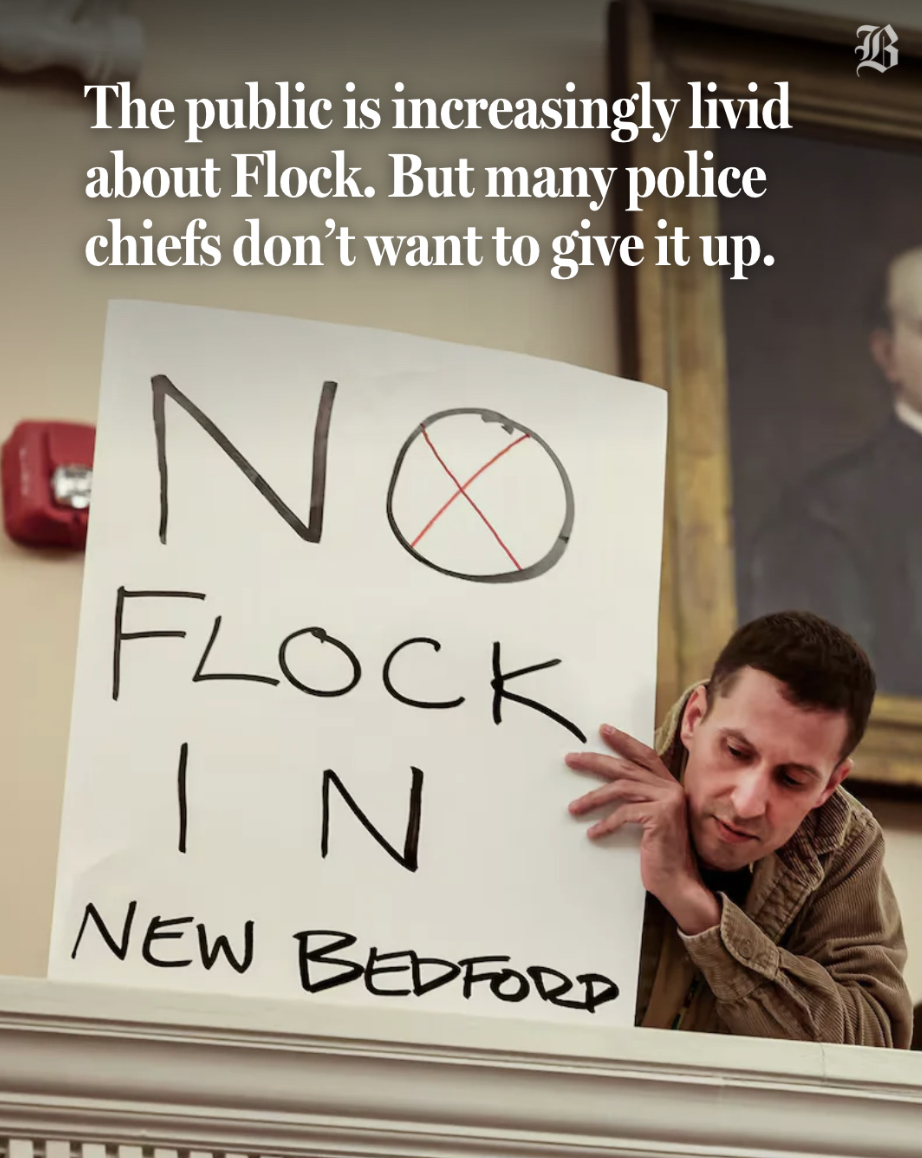 By the time New Bedford city councilors learned their police had installed license plate cameras from Flock Safety — two years after the fact — the system had already been abused.⁠