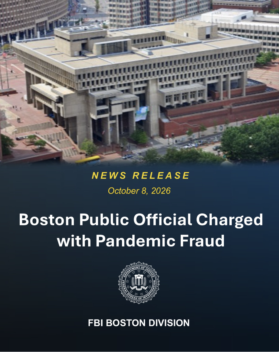 The Director of the City of Boston's Municipal Protective Services, Reuben Taylor, of Boston, has been charged and has agreed to plead guilty to allegedly obtaining federal pandemic funds through fraud.