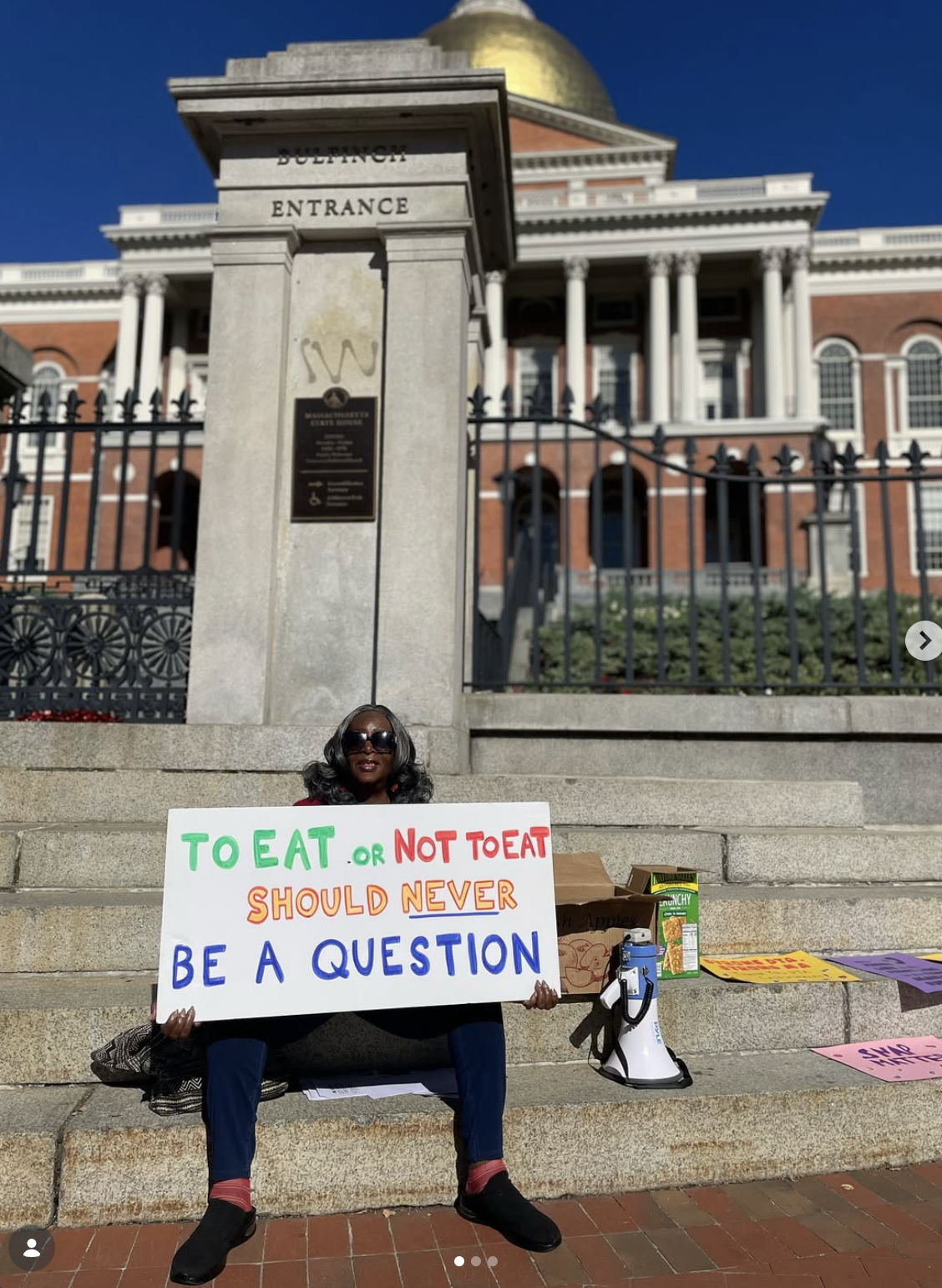 Eastie Farm staff joined neighbors and advocates at the People’s Potluck at the State House, organized by the Boston Food Access Council and partners.