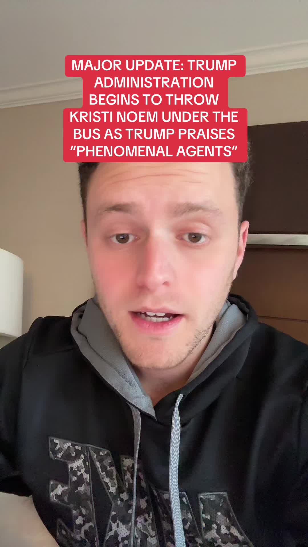 Trump Administration Begins to Throw Noem Under the Bus as Trump Praises "Phenomenal Agents"