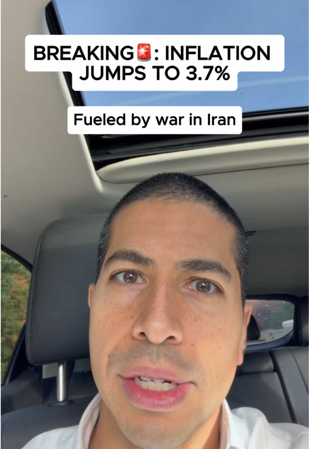 Inflation just jumped to 3.7% Your paycheck grew 3%. Do the math.   Gas is up 34% in a year, the war in Iran keeps driving it higher, and Trump has no plan to bring it down.   You’re paying more with less. Donald Trump, the midterms are coming.