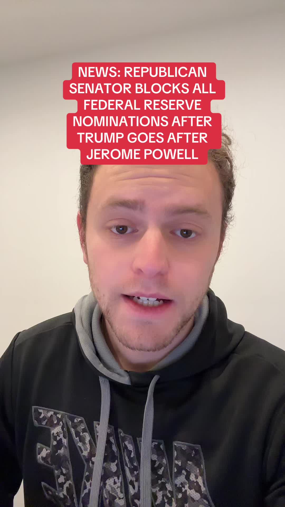 Republican Senator Thom Tillis Blocks All Federal Reserve Nominations After Trump Goes After Jerome Powell