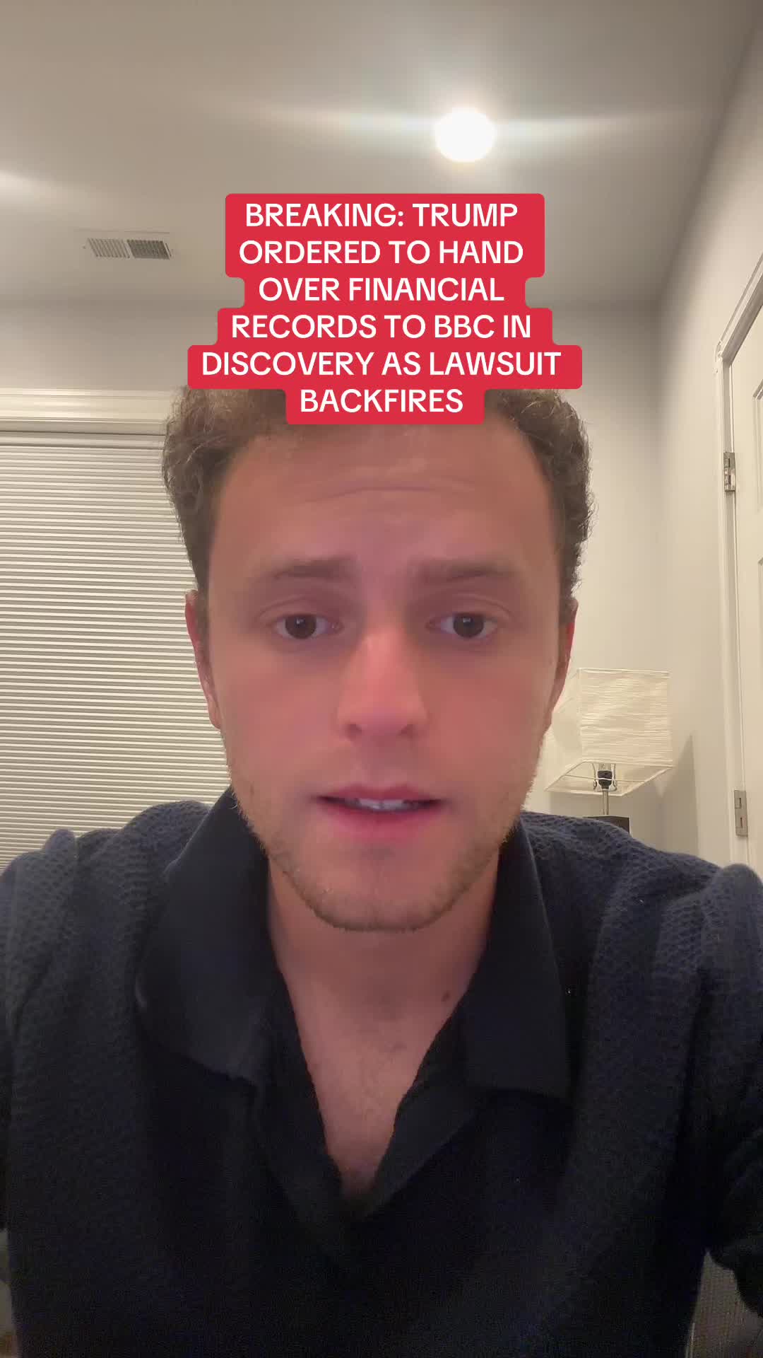 BREAKING: TRUMP ORDERED TO HAND OVER FINANCIAL RECORDS TO BBC IN DISCOVERY AS LAWSUIT BACKFIRES