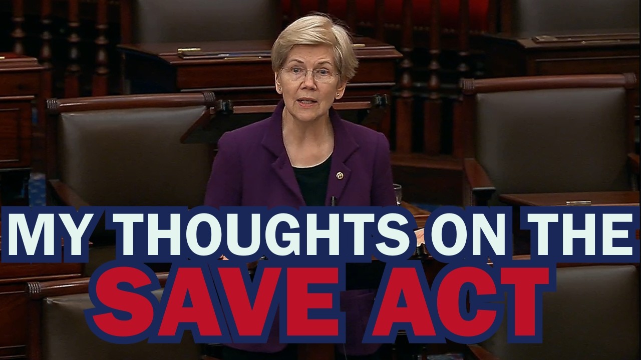 SAVE Act: Warren Fights Back Against “Jim Crow 2.0,” Slams Trump’s Reckless War in Iran
