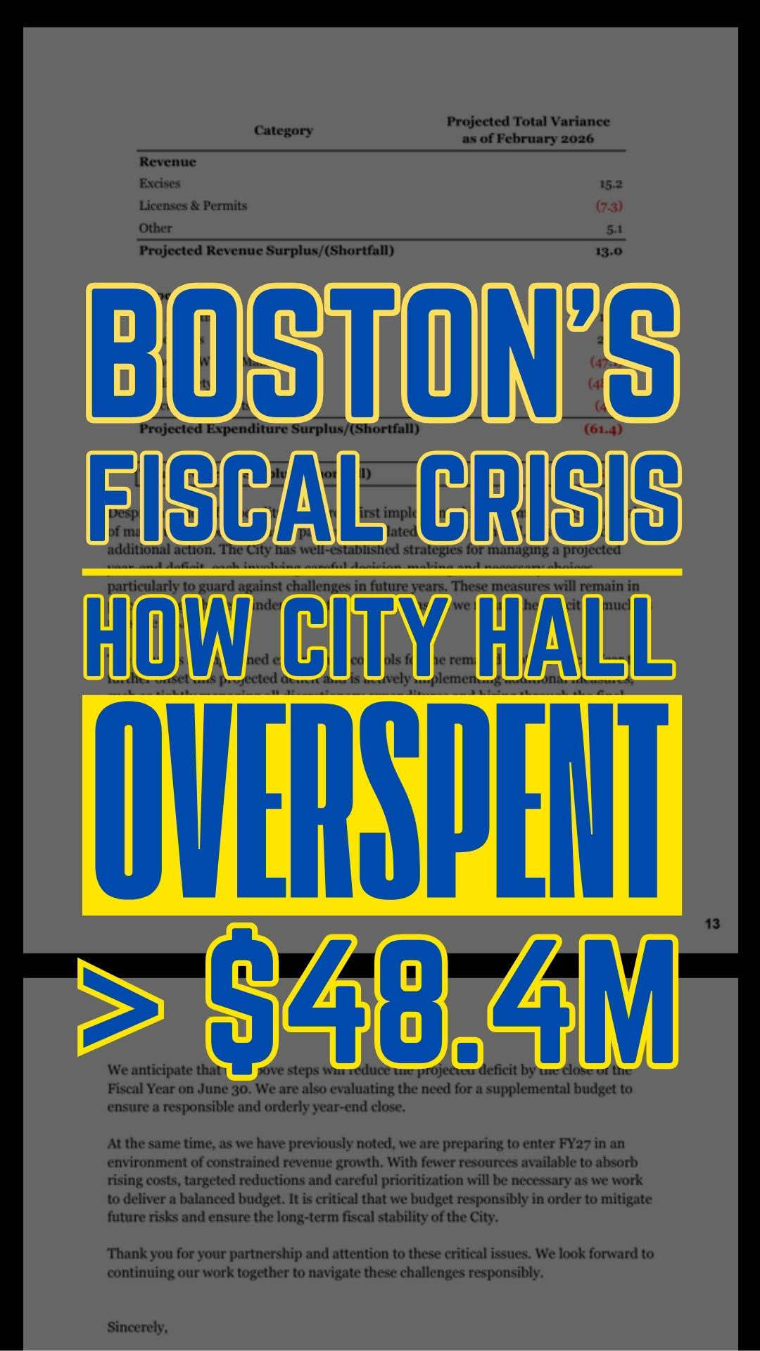 Boston overspent far more than the $48.4 deficit reported this week.
