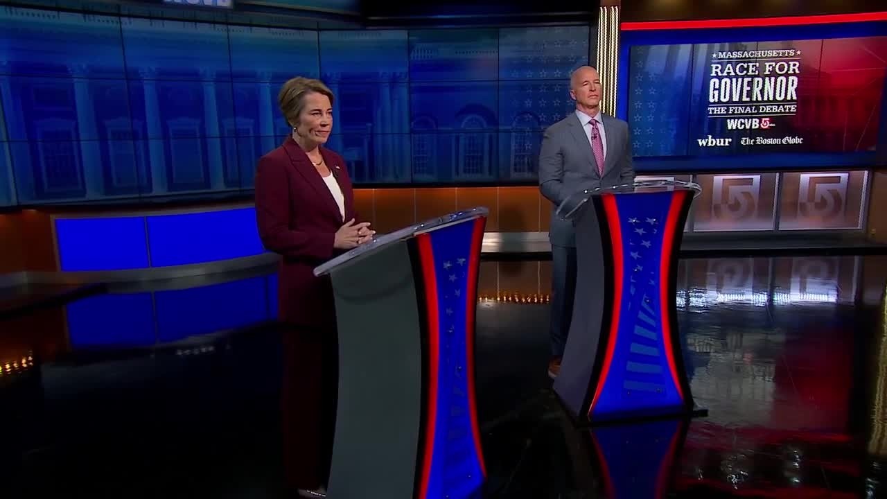 Gov. Healey, Mike Minogue meet in final Massachusetts gubernatorial debate