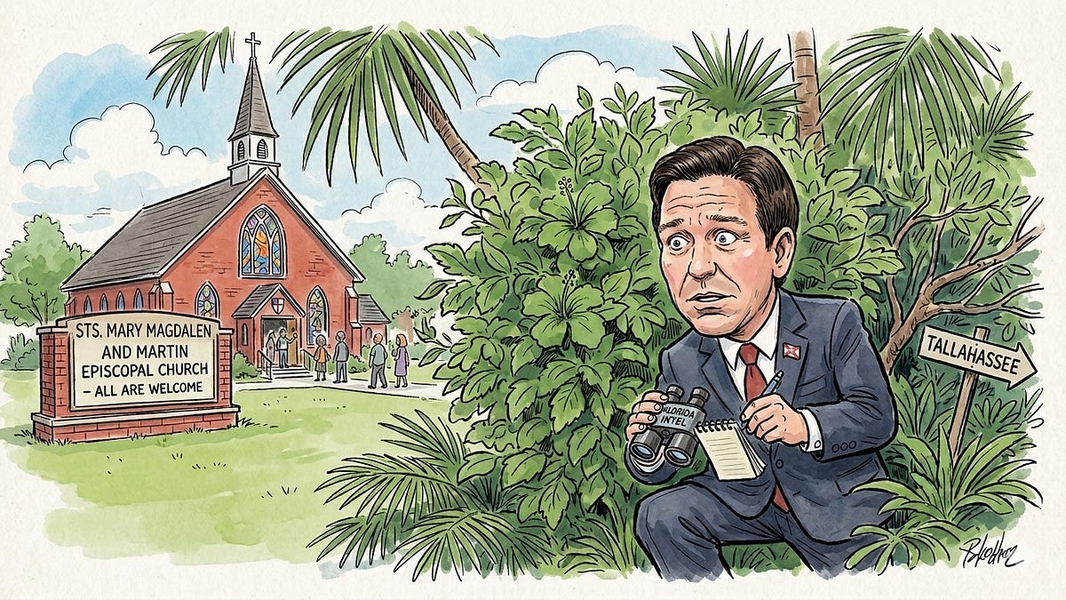 Florida's leaders see terrorists behind every bush -- and in the pews, too? No weirdness here