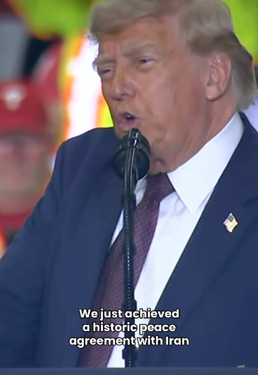 President Trump said Iran agreed that it will “never have a nuclear weapon” during his visit to a Pennsylvania's Mack Truck facility on Tuesday. He also said “19 million barrels of oil flowed out of the Strait of Hormuz” on Monday