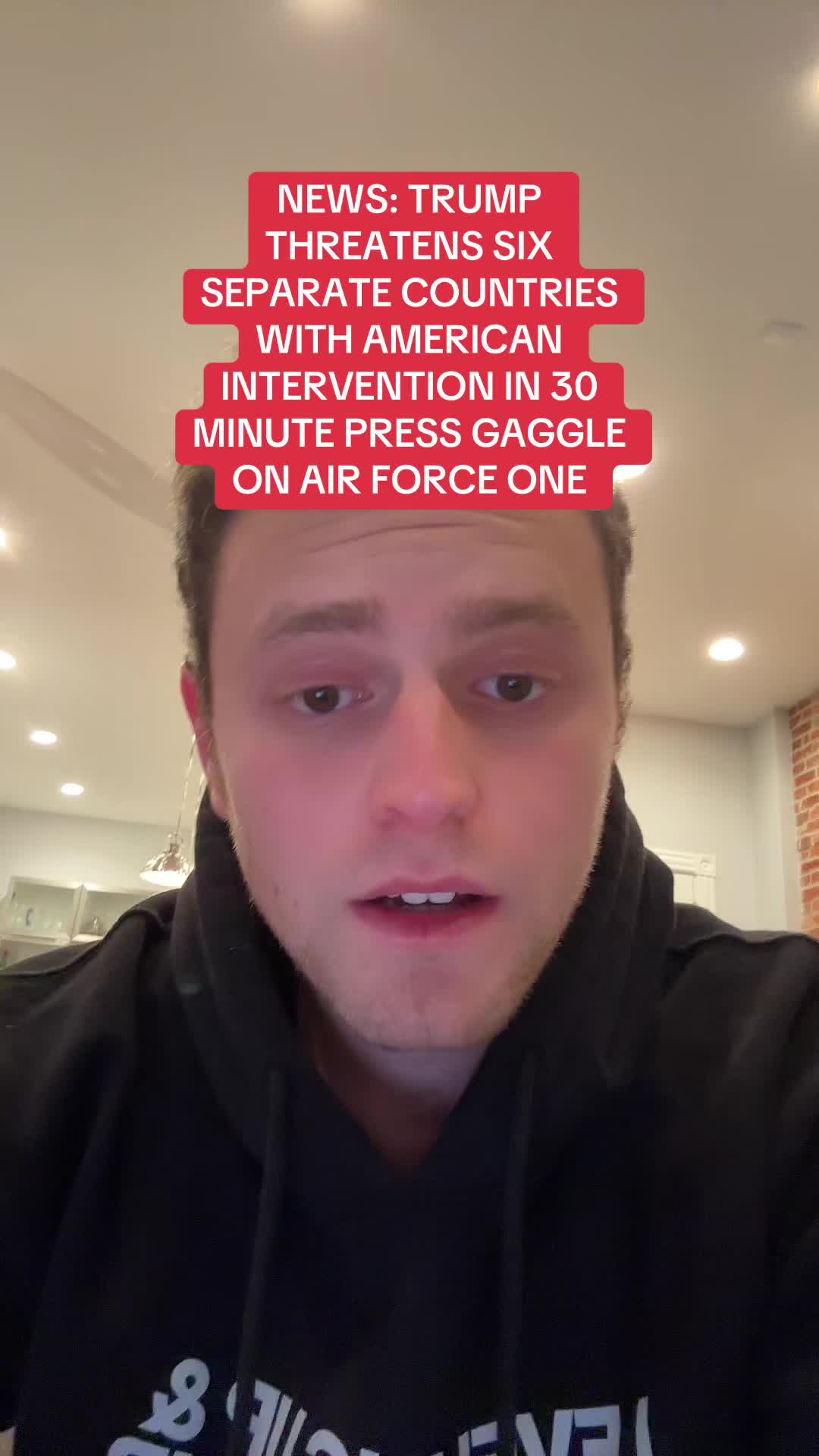 News: Trump threatens six countries with American intervention in 30 minute press gaggle on Air Force One