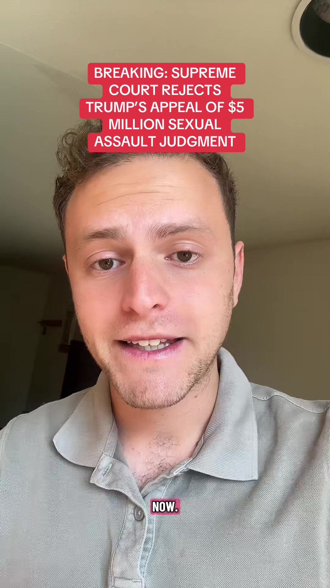 BREAKING: SUPREME COURT REJECTS TRUMP'S APPEAL OF $5 MILLION SEXUAL ASSAULT JUDGMENT