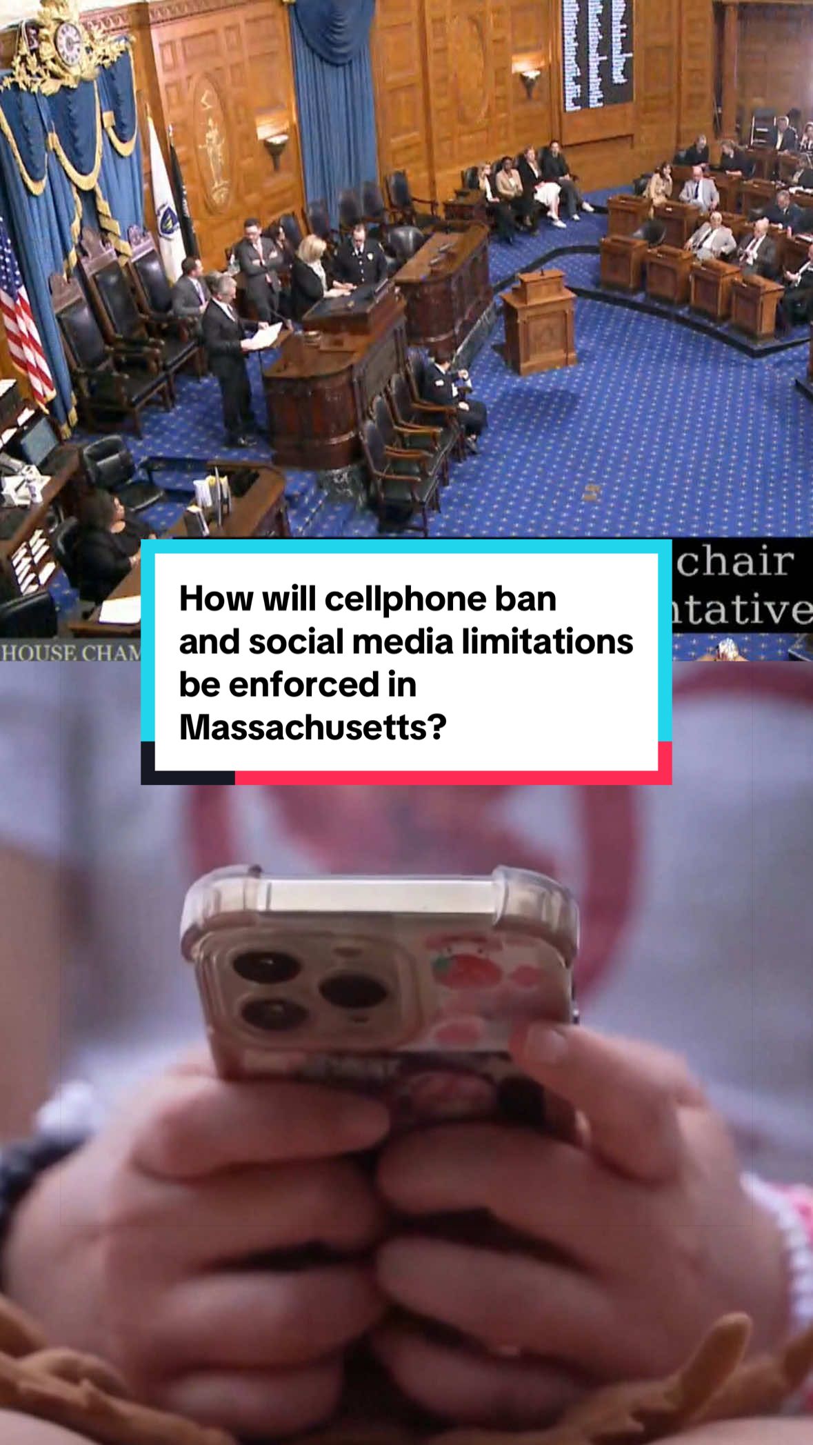 The Massachusetts House of Representatives voted 129-25 Wednesday night to pass legislation that would ban all children under age 14 from using social media in the state as well as prohibit all students from using cellphones in school. 