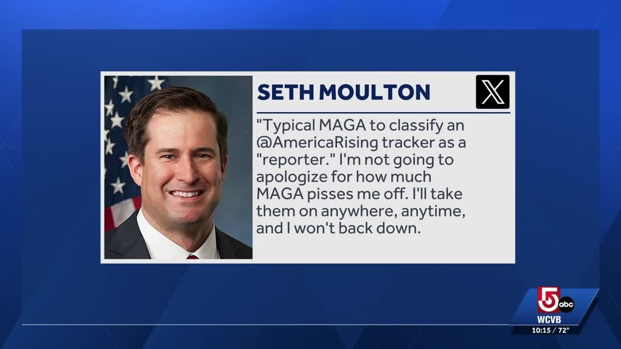 Rep. Moulton responds after video appears to show him knocking phone out of man's hand
